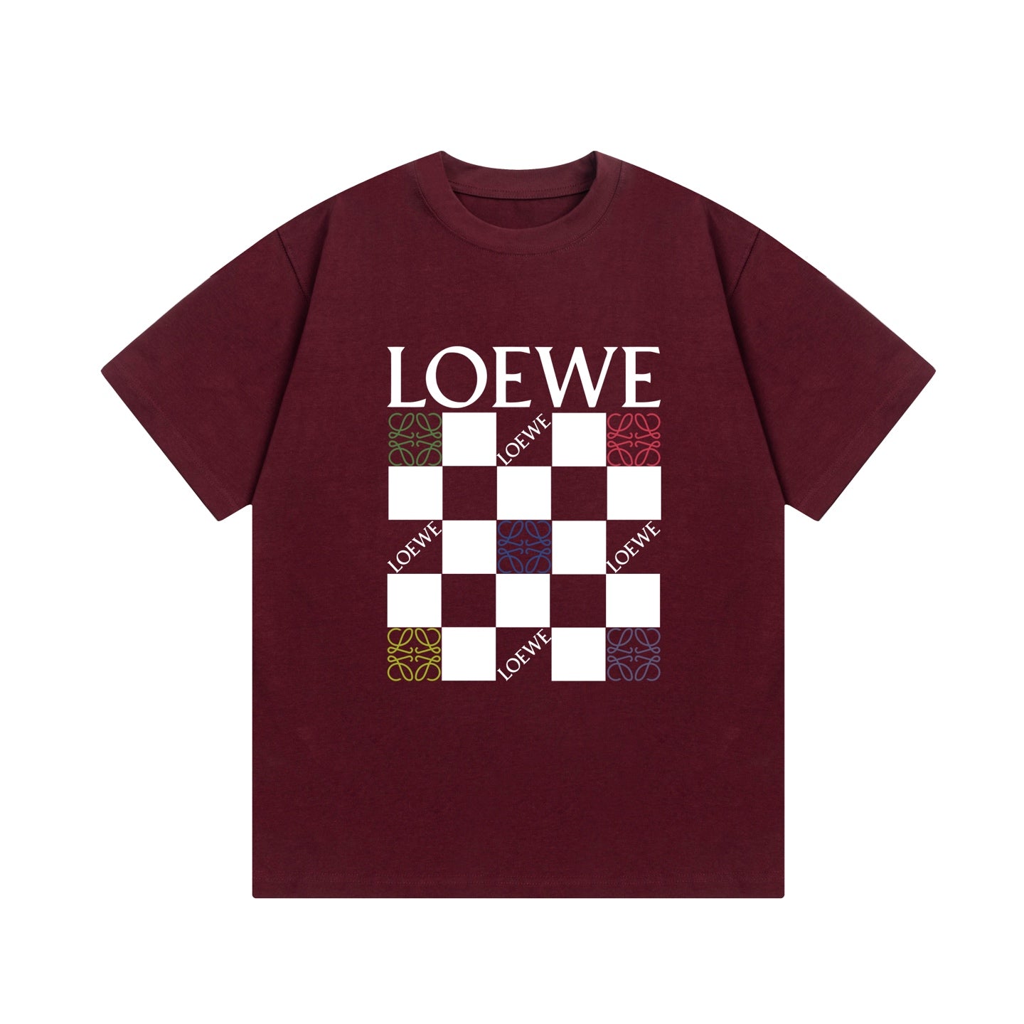 Loewe-Nine-grid direct-injection printed T-shirt