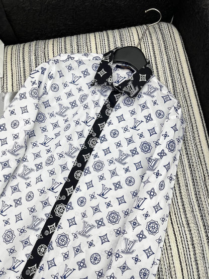 Louis-Lapel printed shirt-YY - Silhouette Atelier 