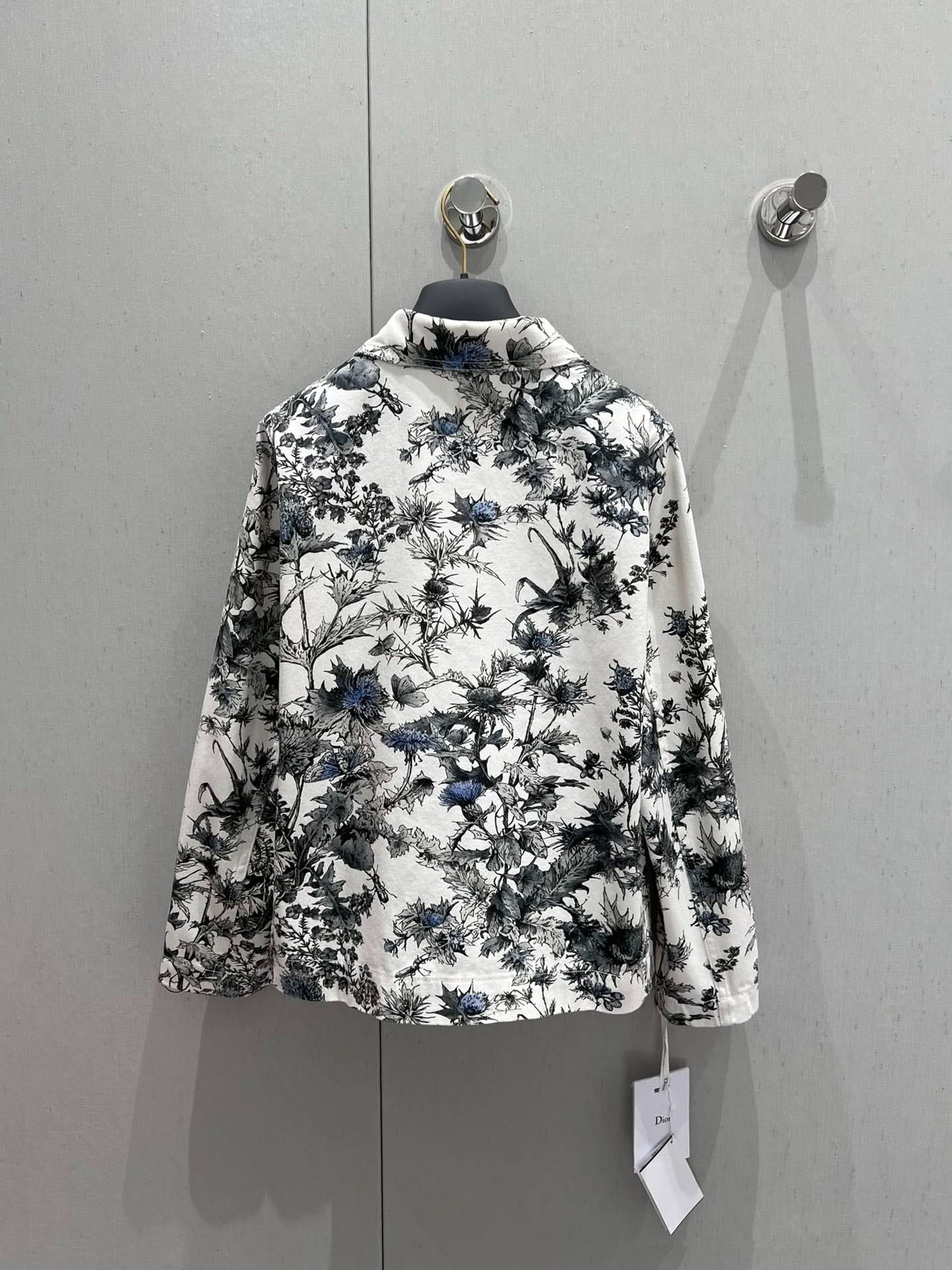 Floral print denim jacket-YY - Silhouette Atelier 