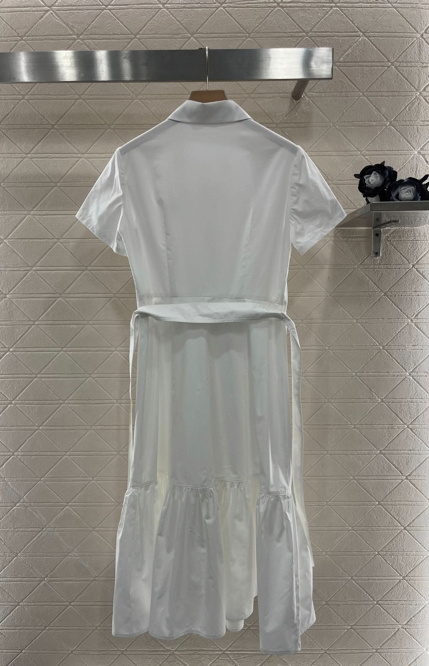 Dio Belted Short Sleeve Dress - Silhouette Atelier 