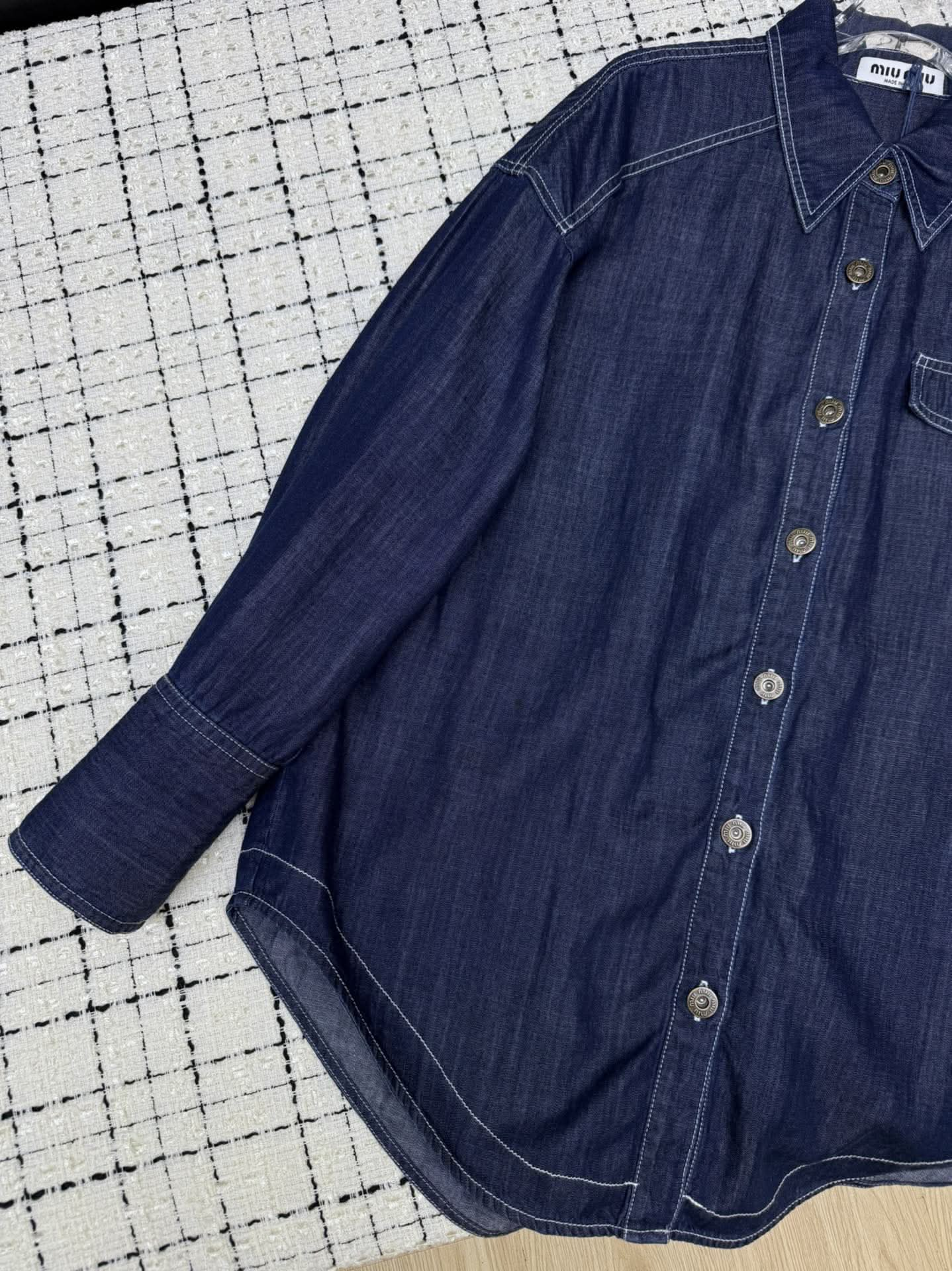 MIU-Denim shirt - Silhouette Atelier 