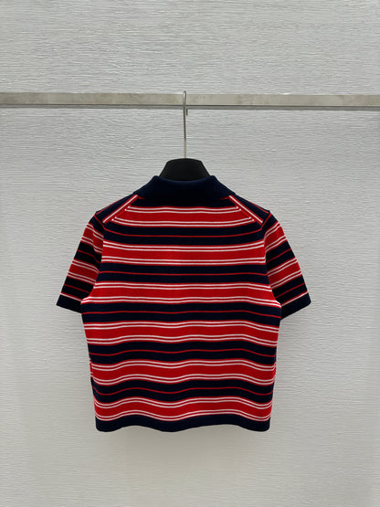 Lapel knitted T-shirt