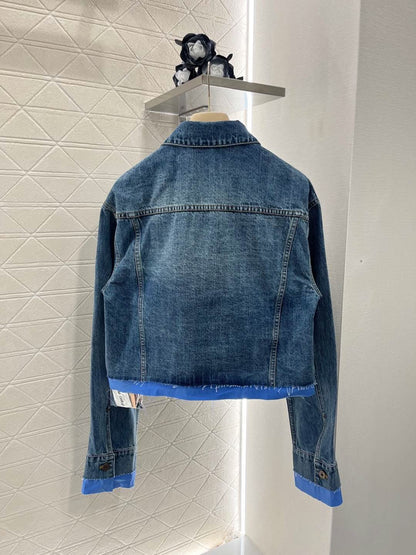 MIU-patchwork denim jacket - Silhouette Atelier 