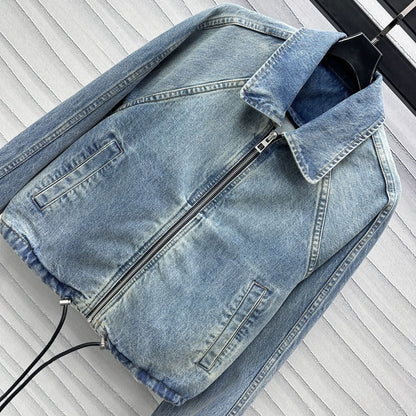 Loew-Zipper denim jacket - Silhouette Atelier 