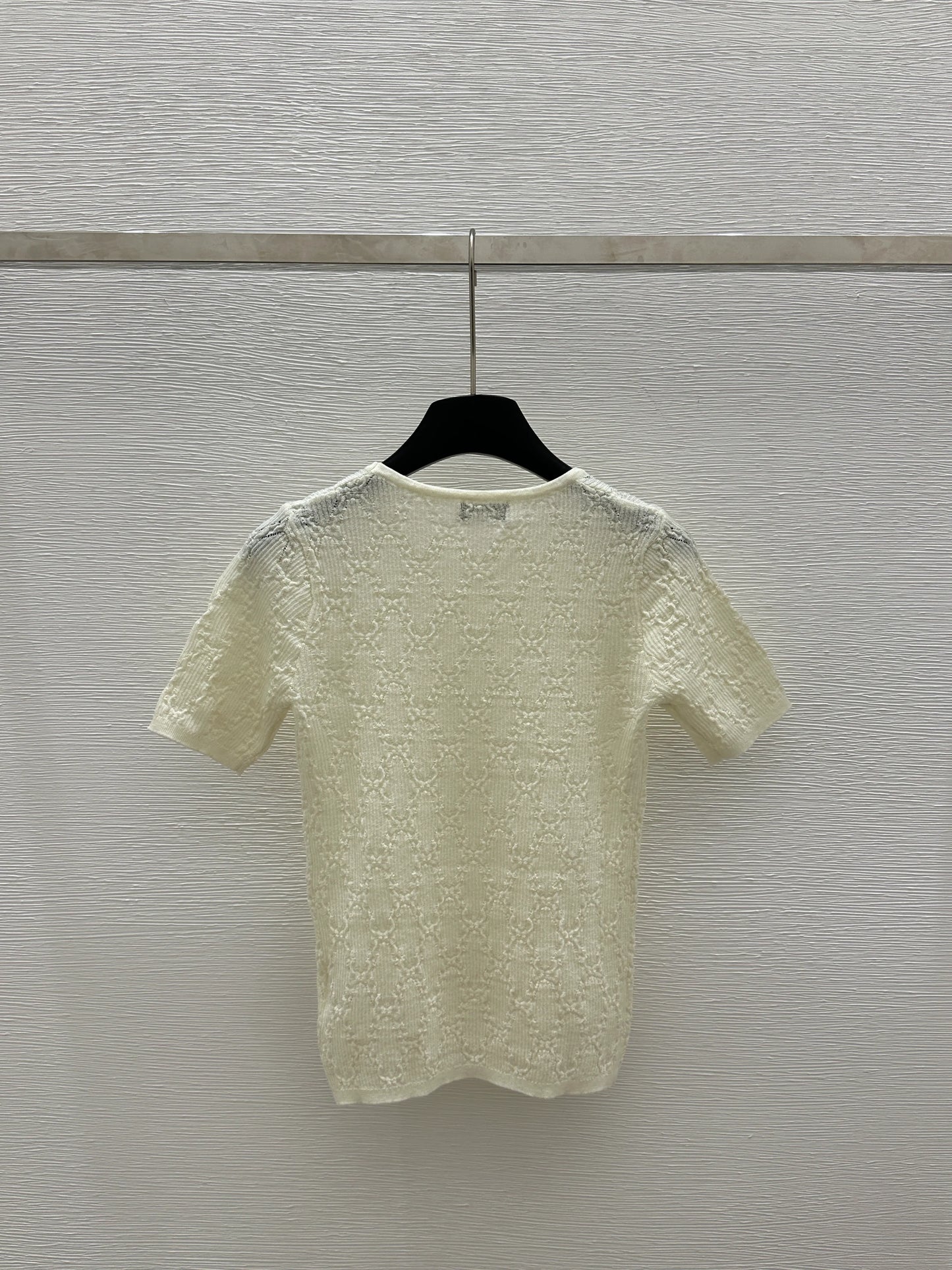 Hollow knit short sleeves