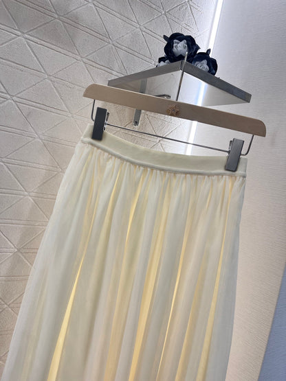 25SS Elegant Midi Skirt in Premium Fabric