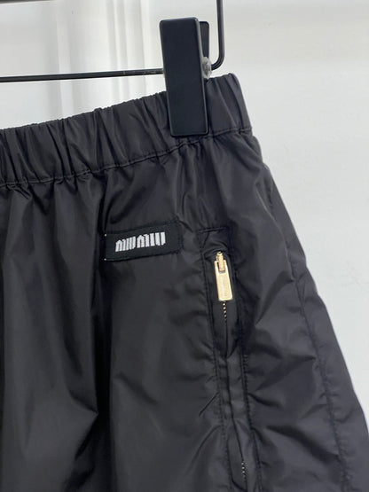 25SS Sleek Nylon Drawstring Shorts: Elite Letter Style