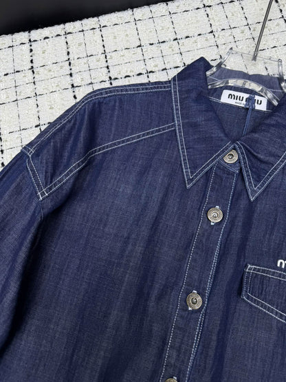 MIU-Denim shirt - Silhouette Atelier 