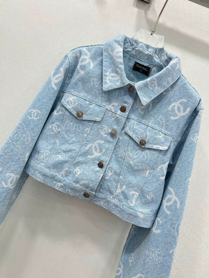 Chane-Jacquard denim jacket - Silhouette Atelier 