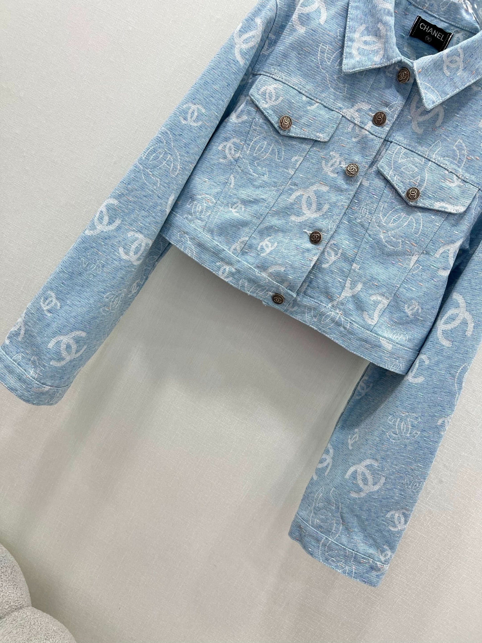 Chane-Jacquard denim jacket - Silhouette Atelier 