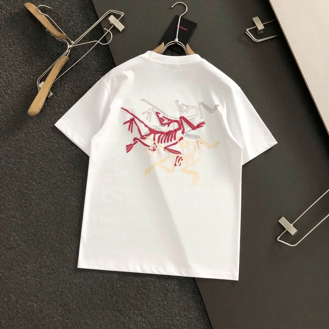 FG-Round neck silicone print T-shirt - Silhouette Atelier 