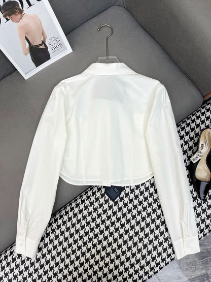 Prad-Simple Cropped Shirt - Silhouette Atelier 