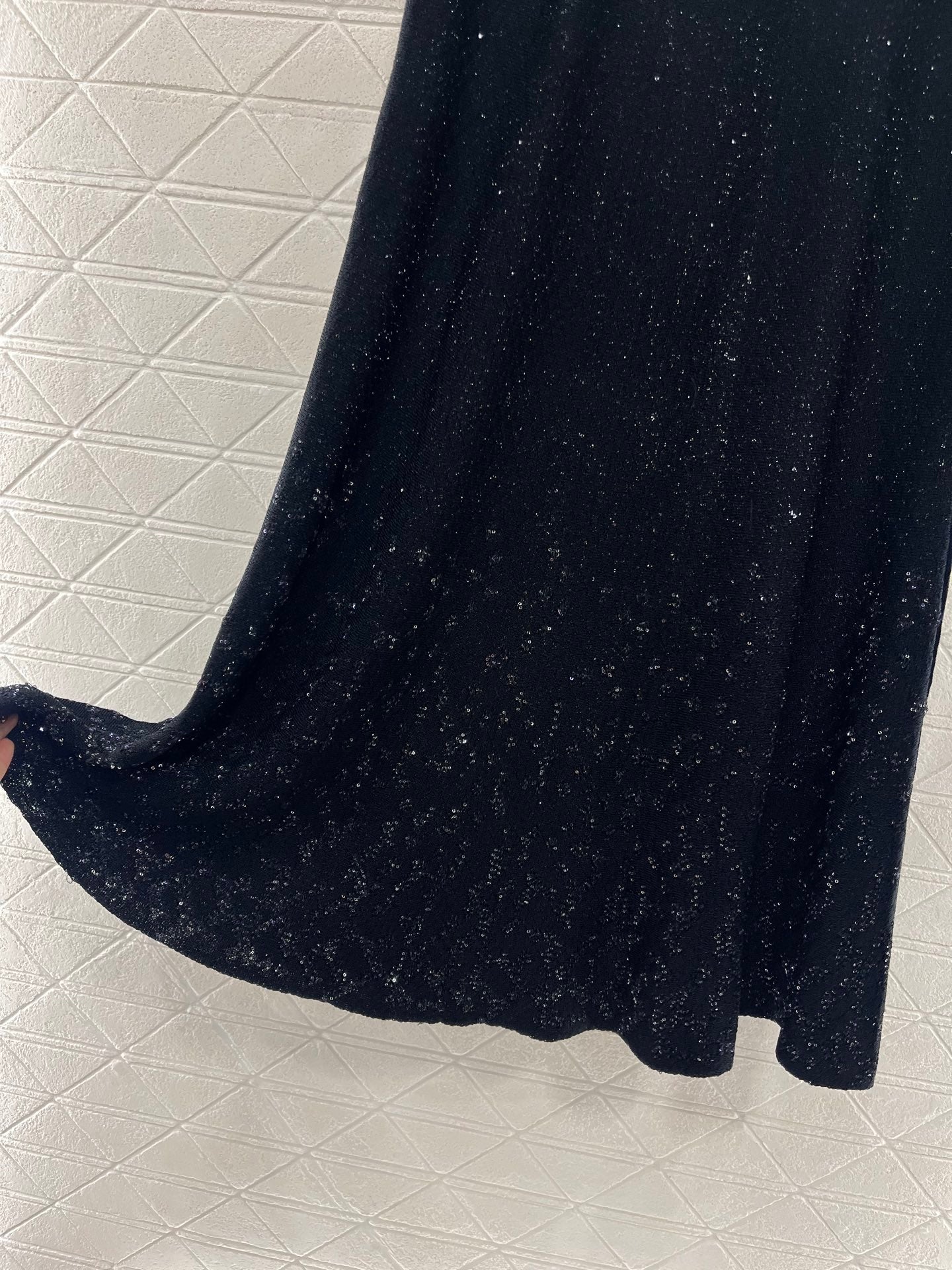 Bowknot Sequined High Waist Umbrella Skirt