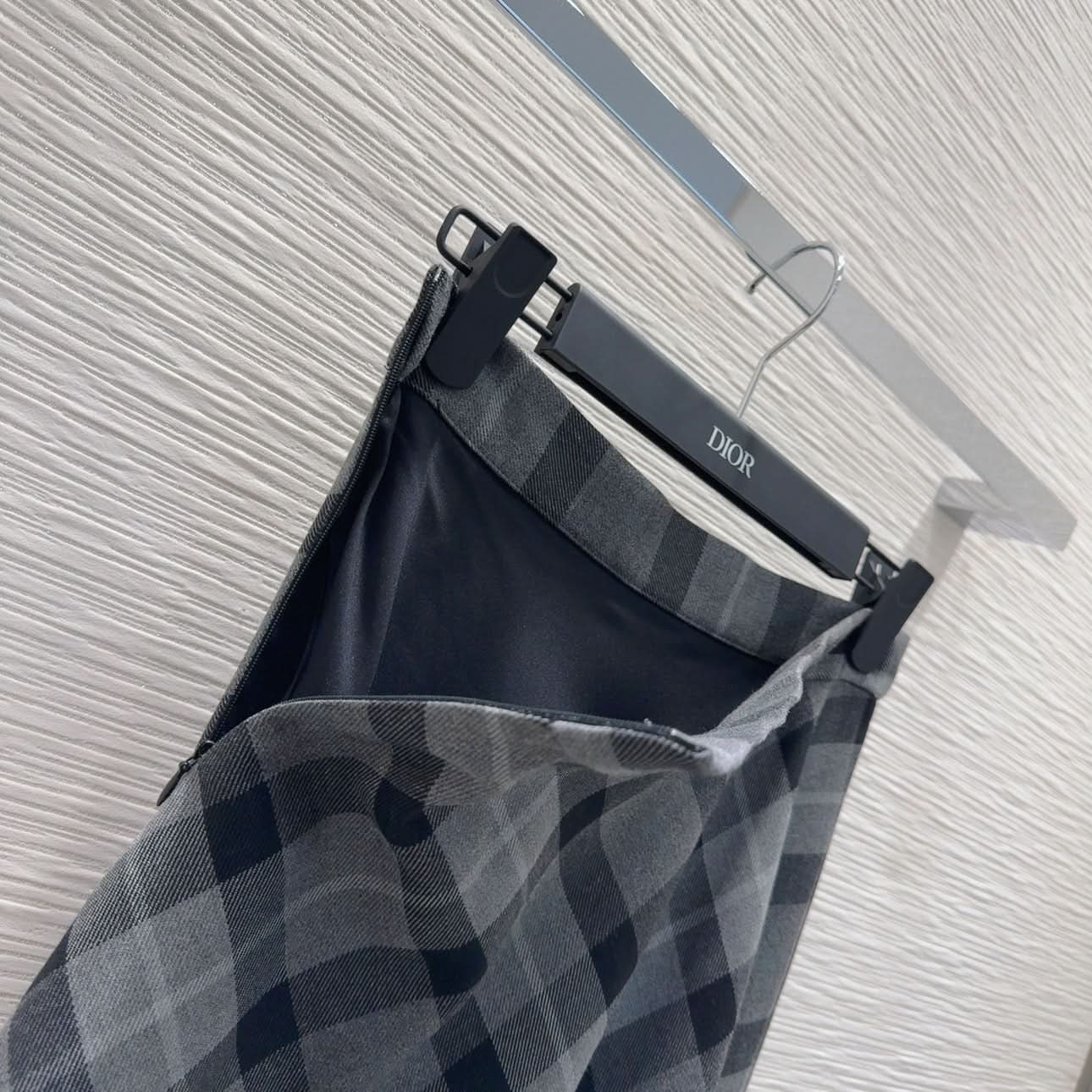 DIO-Color Block Checkered Skirt - Silhouette Atelier 