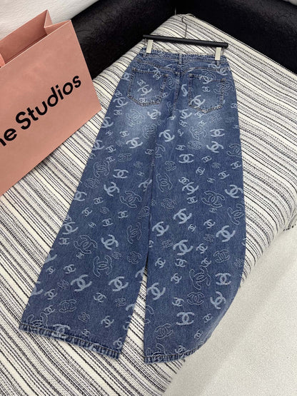 Chane-Printed Jeans - Silhouette Atelier 