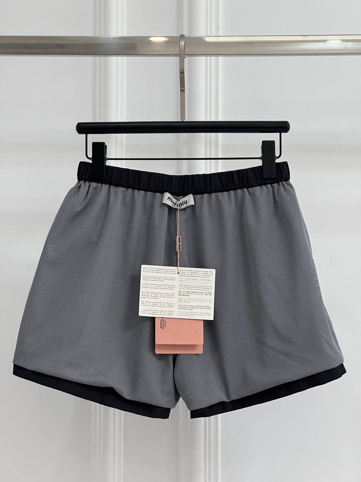 25SS Sleek Nylon Drawstring Shorts: Elite Letter Style