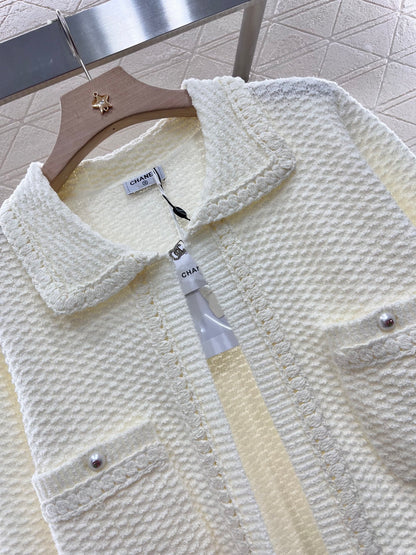 Lapel knitted cardigan