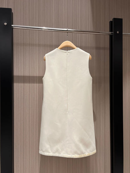 Sleeveless Bow-Embellished Vest Dress - Silhouette Atelier 