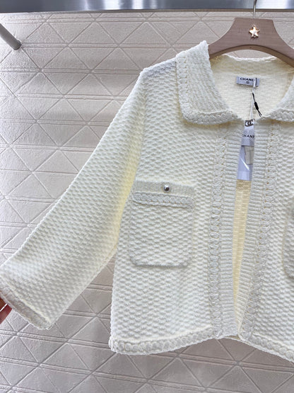 Lapel knitted cardigan