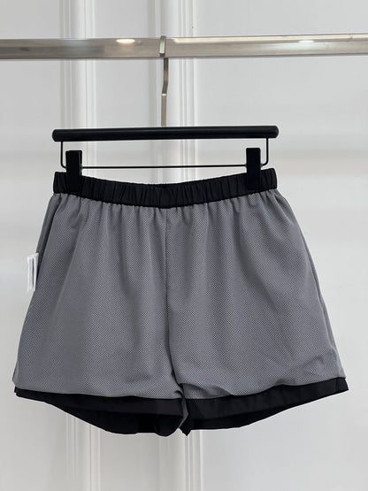 25SS Sleek Nylon Drawstring Shorts: Elite Letter Style