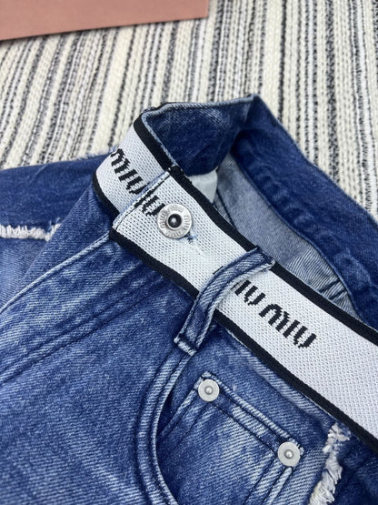 MIU-Custom Patchwork Jeans - Silhouette Atelier 