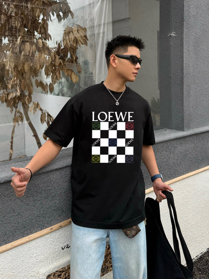 Loewe-Nine-grid direct-injection printed T-shirt