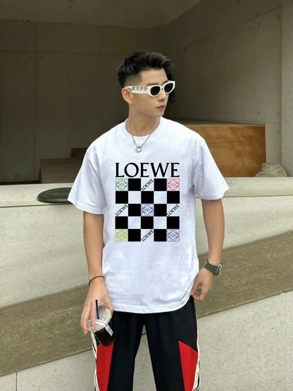 Loewe-Nine-grid direct-injection printed T-shirt