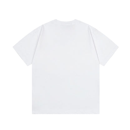 GUCC-Hollow two-color letter embroidery T-shirt