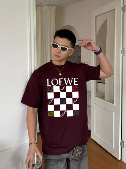 Loewe-Nine-grid direct-injection printed T-shirt