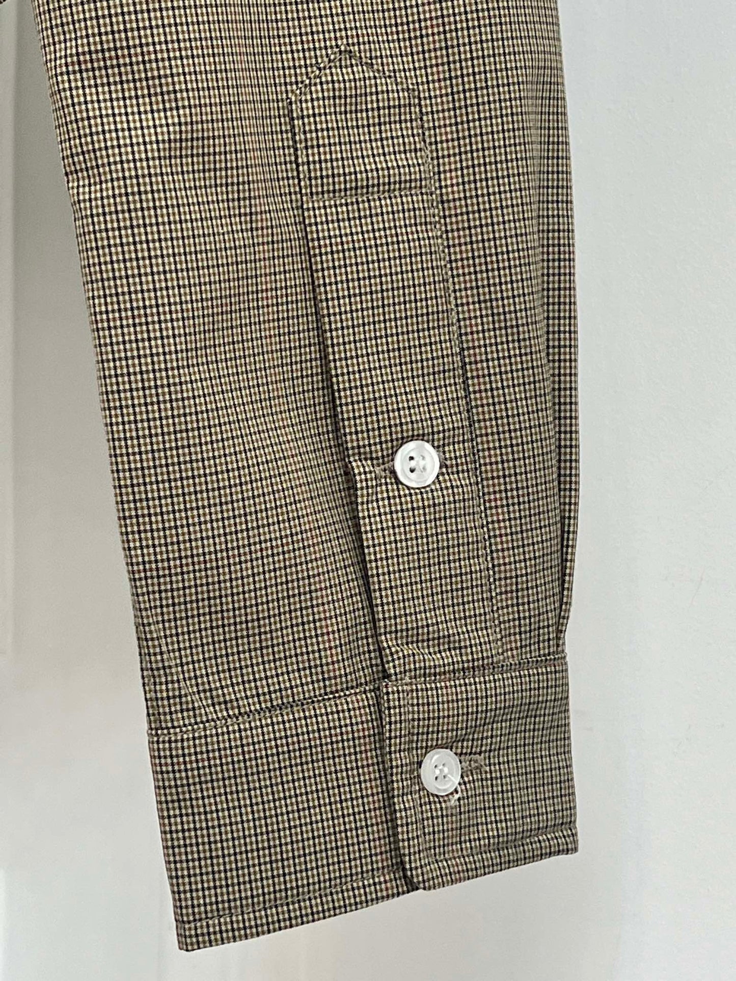 25SS Vintage Plaid Zip-Up Shirt with Lapel