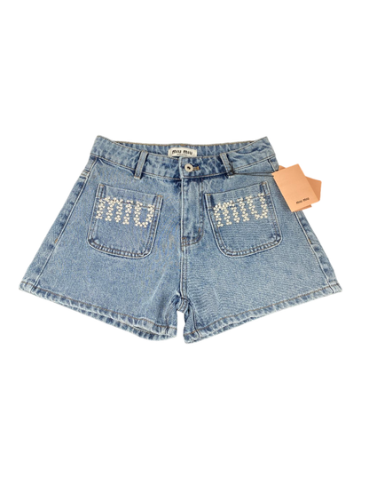 New hot diamond logo denim shorts