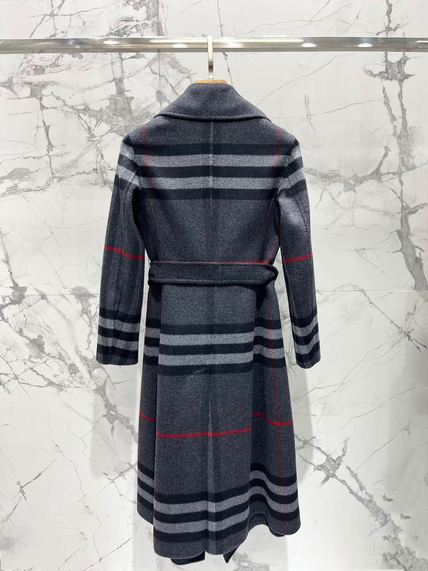 New Plaid Lapel Warm Coat