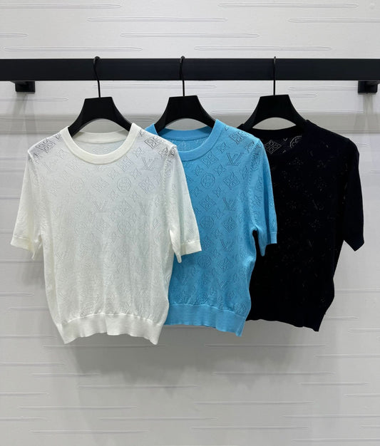 25 Early Spring Hollow Knitted T-shirt (Special Offer) - Silhouette Atelier 