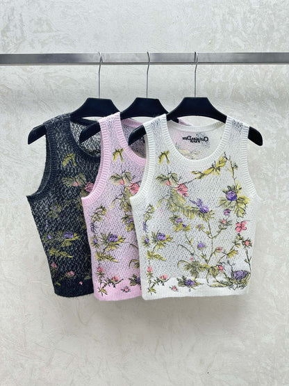 New Embroidered Knitted Vest（Special Offer） - Silhouette Atelier 